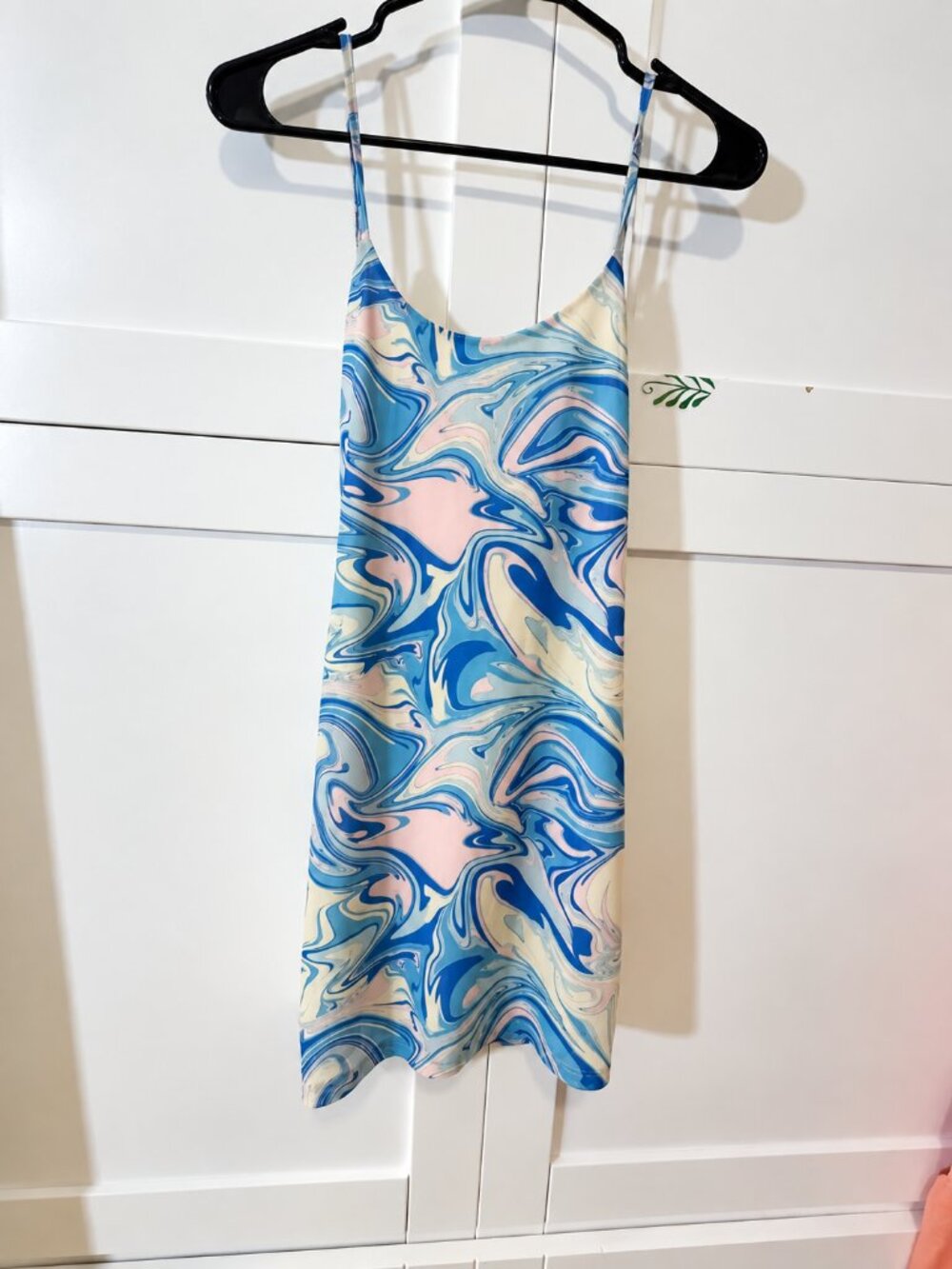 SO - Marble Swirl Cutout Mini Dress - X Small